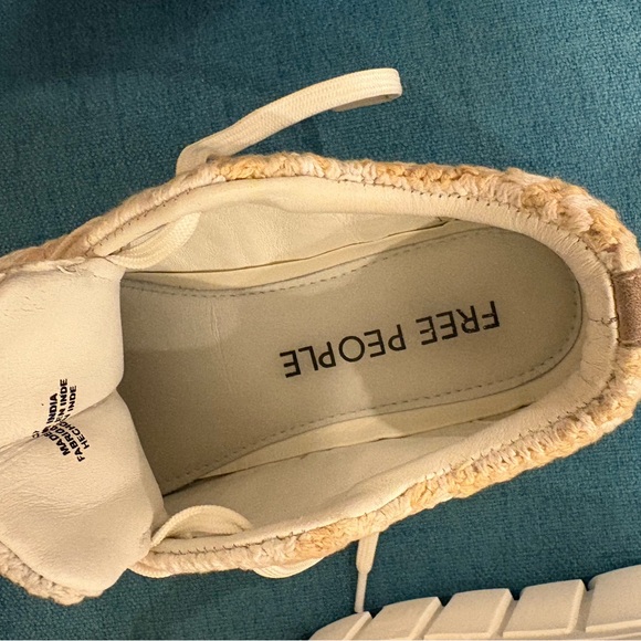 Free People Beige and White Casual Sneakers - Picture 8 of 12